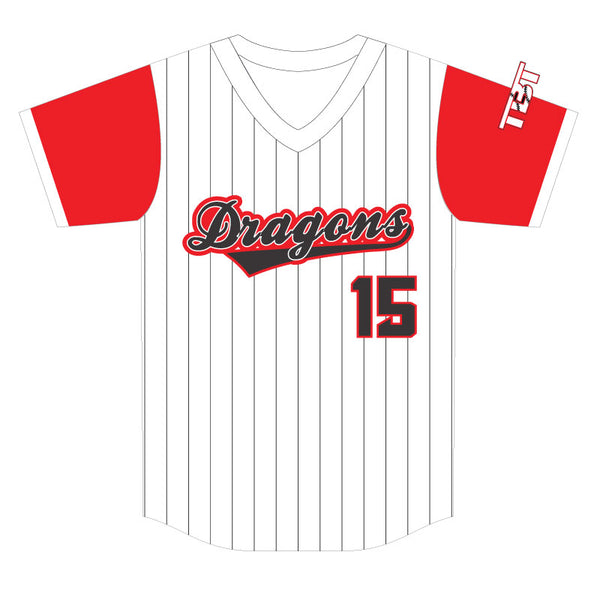 TBT Dragons Jersey Pinstripes (Red Sleeves)