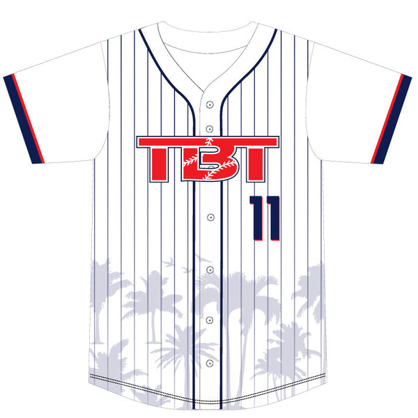 TBT California White Jersey w/Pinstripe